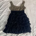 Freeway Apparel Freeway Leopard and Black Ruffle Dress. Size SMALL Photo 0