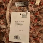 Mac Duggal NWT Ruffle Tiered Short Sleeve A Line Dress Beige 2 Photo 14