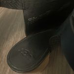 UGG Women’s  Black Textured Peep Toe 3.5 Inch Heeled Sandals, Size 7 Photo 6