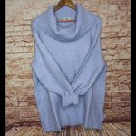 Style & Co  | cloudy day light Blue Silver Cowl-Neck Sweater Photo 3
