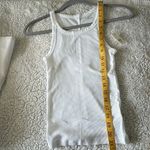 Aerie  Women's XS Ribbed Racerback Tank Top Solid White Layering Under Shirt New Photo 6