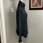 Calia by Carrie Underwood Funnel Neck Top Size Large Black Long Sleeve Textured Photo 3