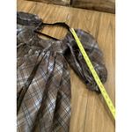 Selkie The Plaid Puff Organza Dress size XXS Brown Photo 4