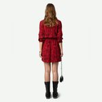 Zadig & Voltaire Refla Soft Wild Dress Color: Crimson Size XS NWT Sold Out Photo 1