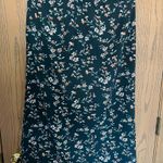 SheIn Green Floral Midi Skirt Photo 0