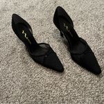 Nina  Black Pointed Toe Dressy Heels Women’s Size 6.5 Photo 3