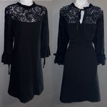Worthington  Women’s Little Black Laced Long Sleeve Sexy Dress Large 14 Photo 1