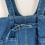 Cloud Ten  Denim Skirtall Cotton Dark Wash Button Front Adjustable Straps Overall Photo 13