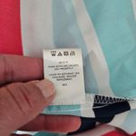 Van Heusen Pink & Blue Striped Vneck Short Sleeve Blouse Size Large Photo 6