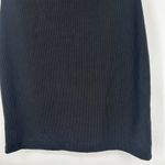 Club Monaco  Black Ribbed Knit Puff Sleeve Mini Dress Square Neck Size S Photo 7