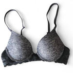 SO  Bra 32A Gray Padded Underwire Adjustable Clasp Back Photo 0