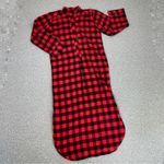 Woolrich Vintage Buffalo Check Flannel Nightshirt Red Black Small Maxi Photo 11