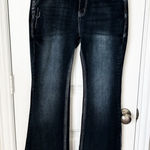 Flamingo  Dark Wash Flare Cactus Women’s Denim Jeans Size Large Photo 0
