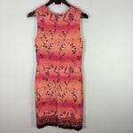 Casual Corner Dress Womens 8 Silk Pink Floral Sheath Retro 90s Fairy Romantic Photo 1