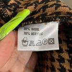 Vintage Belmonde Houndstooth Sweater Jacket Black Size 12 Photo 3