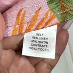 Current Air  Pink Plumeria Spaghetti Strap  Tank Top Blouse LINEN Size Small EUC Photo 5