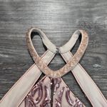 NWT Ava Presley Halter Mini Sequined Dress Pink Size 6 Photo 3