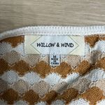 Willow & Wind White and Brown Knit Halter Sweater Size Medium Photo 6