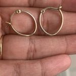 925/14k Sterling Silver Diamond Hoops Photo 1