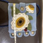 Cute handmade purse with appliqué floral with lining and pocket inside Photo 7