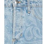 Jonathan Simkhai Indigo Blue Denim Paisley Print Mini Jean Skirt Size 24 Photo 7