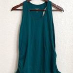 Athleta  Womens Tank Top Teal Racerback Ruched Size Medium Photo 0