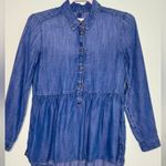 American Eagle Womens Baby Doll Top Chambray XSmall Jegging Fit Photo 1