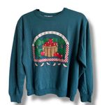 Vintage 90s Apple Basket Slices Sweatshirt Women’s Medium Blue Photo 1