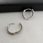 Small Hoop Earrings for Men Women Streetwear Hip Hop Unisex Style Silver Photo 3