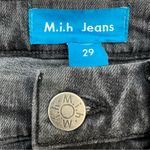 Mih Jeans Daily Jean High Rise Straight Jeans in Chippy Wash Faded Black Frayed Size 29 Photo 4