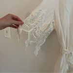 Stone Cold Fox  White Silk Lace Bridal Robe NWT Photo 7
