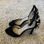 BCBGMAXAZRIA BCBG MAXAZARIA Women Size‎ 6-6.5 Studded Rhinestone Open Toe Sandals Heels Pumps Photo 2
