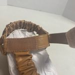 SHOEDAZZLE Taneisa Women’s Rusched Strap Wedge Sandal Size‎ 5.5 Tan Photo 2