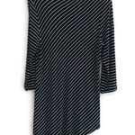 Chico's Travelers B&W Striped Asymmetric Tunic Photo 4