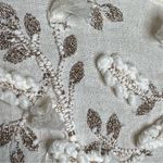 Anthropologie  Sz XS Boho Top High Lace Neck Long Sleeves Metallic Gold Accent Photo 6