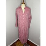 Frank & Eileen  Rory Lived-in Linen Maxi Shirtdress Red Pink Size L Photo 1