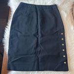 Worthington Black Pencil Skirt With Snap Button Detail Size 4 Photo 10