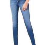 KANCAN Juniors Ladies Button Fly Skinny Raw Edge Jeans Jeggings ~ Size 9 (28) Blue Photo 0
