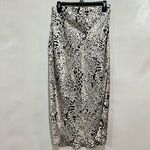 Forever 21 ‎ Leopard Print Satin Maxi Skirt Women's Size L Photo 2