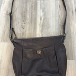 Elliott Lucca Dark Brown Pebbled Leather Crossbody Bag Photo 0