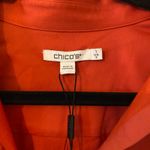 Chico's NWT Coral Pink No Iron Shirtdress Button Down Women size 1 / Medium / 8 Photo 2