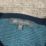 Title Nine  Turquoise Blue Full Zip Cotton Blend Sweater Women's Size Medium Photo 1