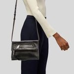 Rebecca Minkoff  Regan Leather Clutch Black Photo 0