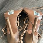 ASOS DESIGN Nina Strappy Tie High Heel Sandals | Beige | US 7 Wide Photo 5