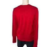 EXPRESS NWOT True Red Super Soft Gold Button Cardigan XL Button Cuff Stretch Photo 4