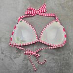 Gianni Bini Pink Stripes Padded Halter Bikini Top Swimwear Swimsuit Size Large Photo 1