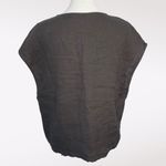 ZARA  Brown Linen Blend Raw Hem Tank Top Large Photo 4