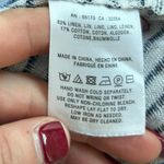 Deletta  Blue and White Striped Tank Top Cotton Linen Blend Large Photo 5