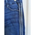 Good American Good Legs Blue Wash High Rise Skinny Jeans Stripe Trim Size 16 Photo 4