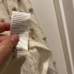 Urban Outfitters Size Medium Cream Cropped Sweater With Gold Pom Pom's Coquette Photo 7